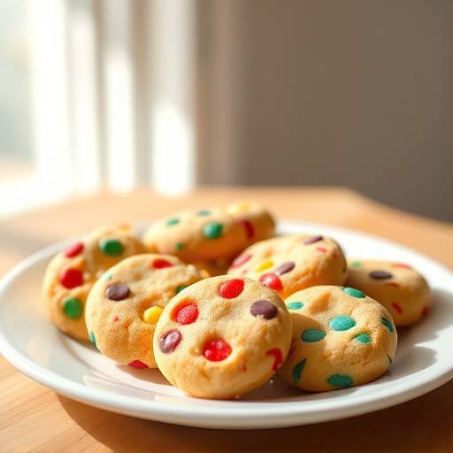 Plate of colorful healthy cookies